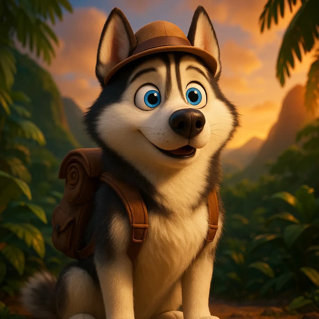 Pet Cartoon pet portrait example 4