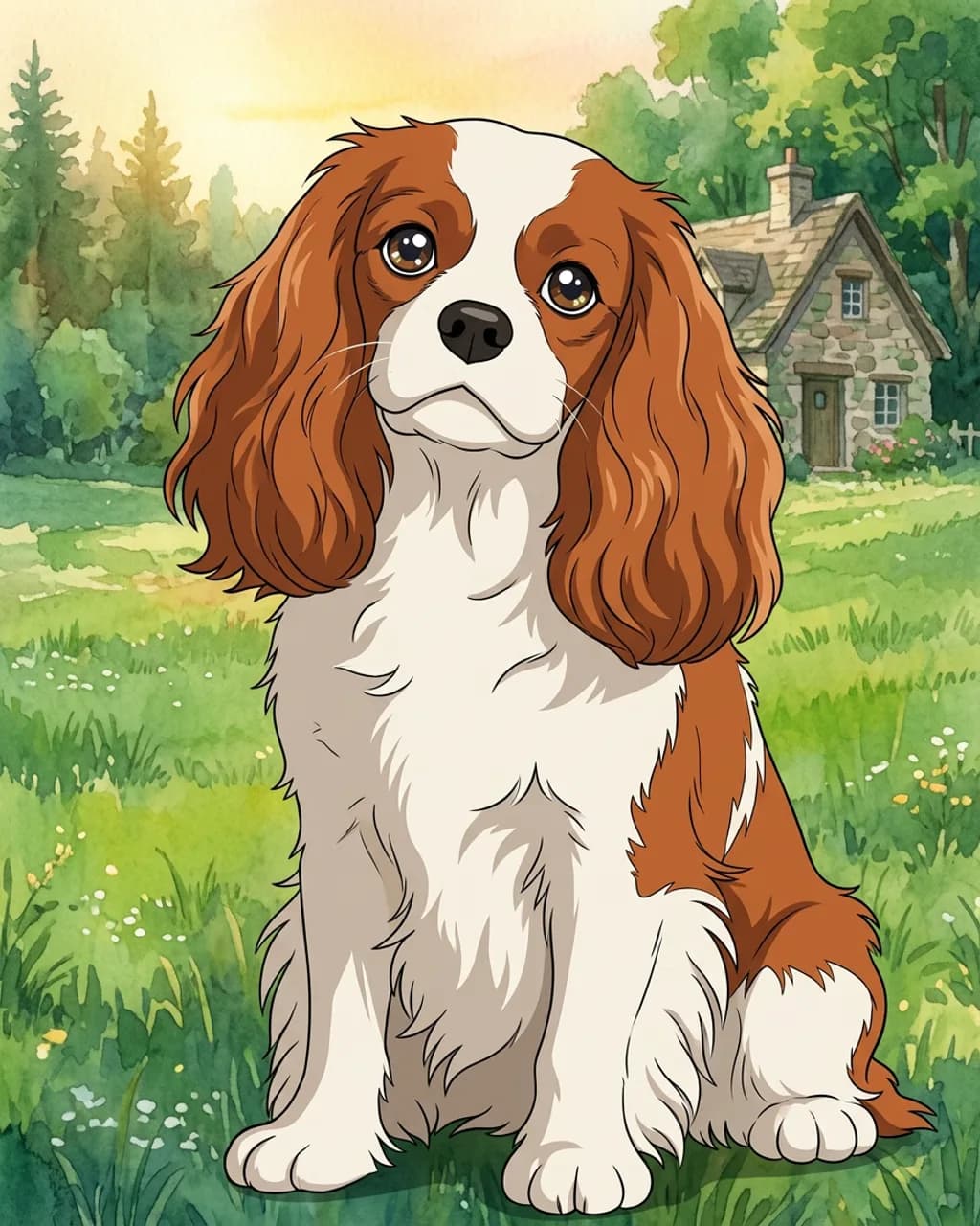 Pet Anime AI pet portrait style